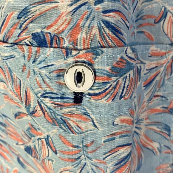 Flag and Anthem Printed Short Sleeve Button Down NWT Size L  236 - Picture 7 of 9